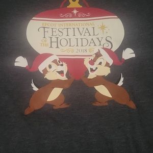 brand new disney parks chip n Dale festival of the holidays shirt with hoodie